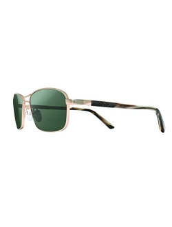 Sunglasses Clive: High-contrast Polarized Crystal Glass Lens with Metal Rectangle Frame