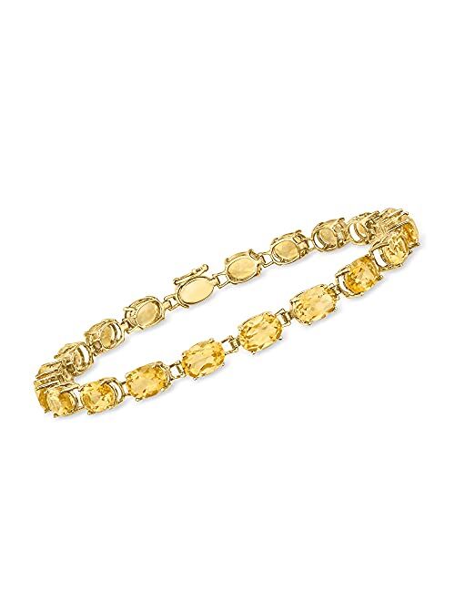 Ross-Simons 17.00 ct. t.w. Citrine Tennis Bracelet in 14kt Yellow Gold