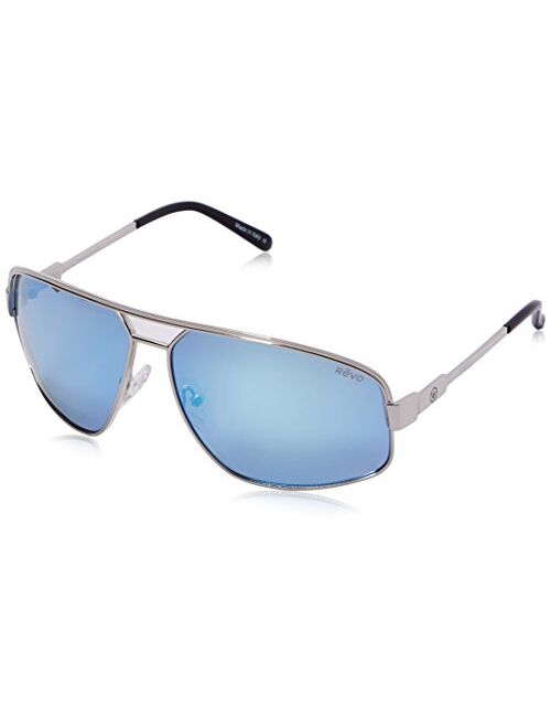 Revo Sunglasses Revo Men's Unisex Collection Stargazer Aviator Polarized Sunglasses, Chrome Frame