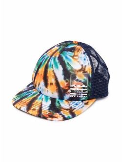 tie-dye print mesh cap