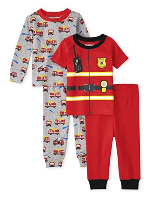 The Children's Place Unisex Baby and Toddler Snug Fit Cotton Mixed 2 Piece Pajama Sets