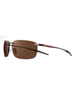 Sunglasses Descend Z: Polarized Rimless Lens with Stainless Steel Arms