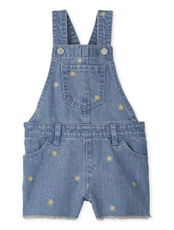 Baby and Toddler Girls Denim Shortalls