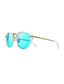 Sunglasses Quinn: Polarized Crystal Glass Lens with Round Frame