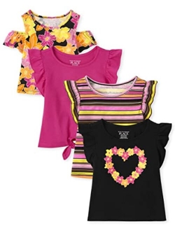 Baby and Toddler Girls Short Sleeve Fashion Top