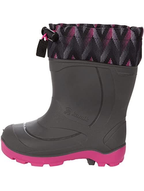 Kamik Kids Snobuster 2 (Toddler/Little Kid/Big Kid) Grils Synthetic Slip on Lightweight High Top Rain Boot