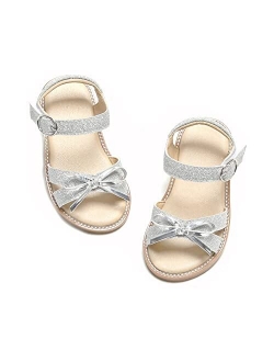 THEE BRON White Toddler Girls Sandals Little/Big Kids Dress Flip Flops