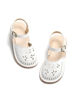 THEE BRON White Toddler Girls Sandals Little/Big Kids Dress Flip Flops