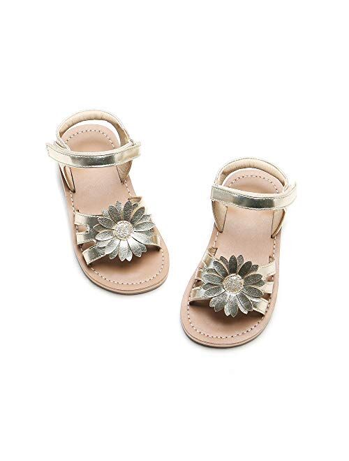 THEE BRON White Toddler Girls Sandals Little/Big Kids Dress Flip Flops