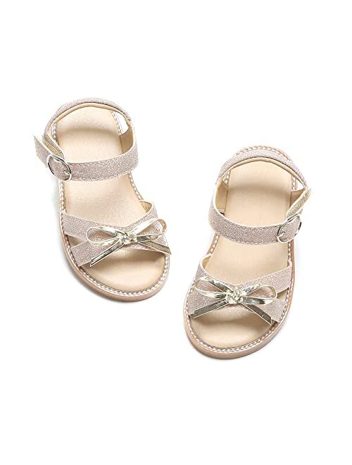 THEE BRON White Toddler Girls Sandals Little/Big Kids Dress Flip Flops