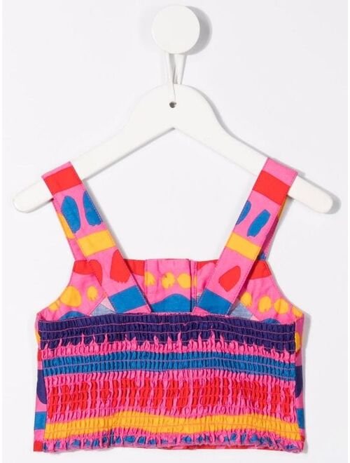 Stella McCartney Kids geometric-print organic cotton top