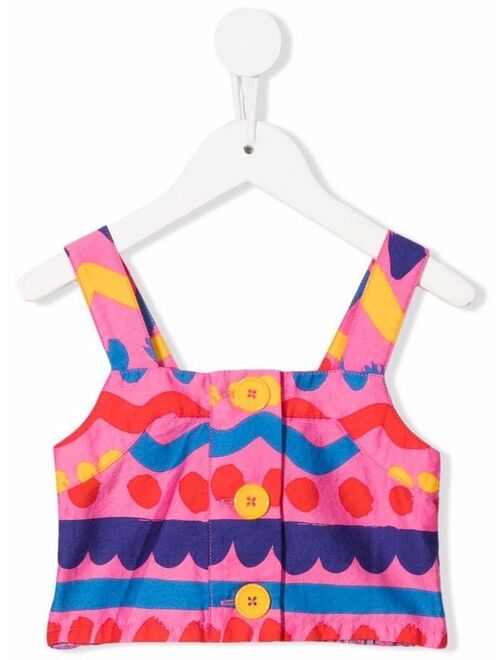 Stella McCartney Kids geometric-print organic cotton top