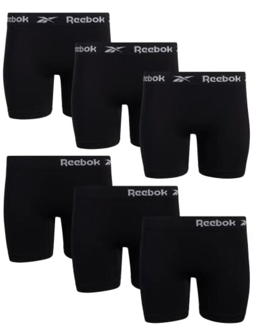 Reebok Women’s Underwear - Long Leg Seamless Slip Short Boyshorts (6 Pack)