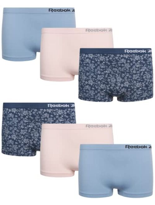 Reebok Girls’ Underwear - Seamless Boyshort Panties (6 Pack)