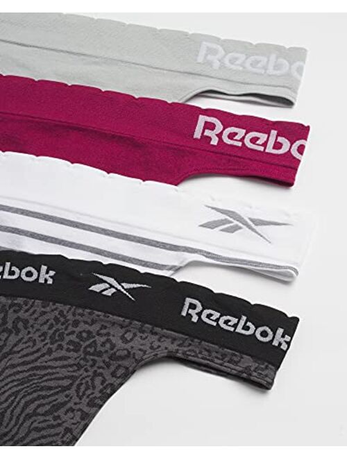 Reebok Women’s Underwear – Seamless Thong (4 Pack)