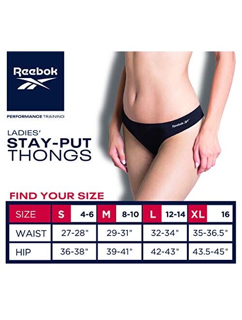 Reebok Women’s Underwear – Seamless Thong (4 Pack)