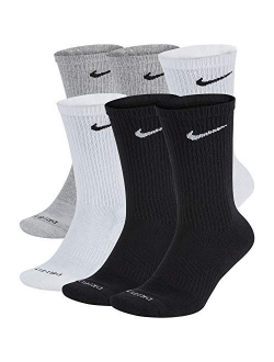 Men's Dri-Fit Training Cotton Cushioned Crew Socks (6 Pair)