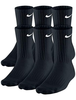 Men's Dri-Fit Training Cotton Cushioned Crew Socks (6 Pair)