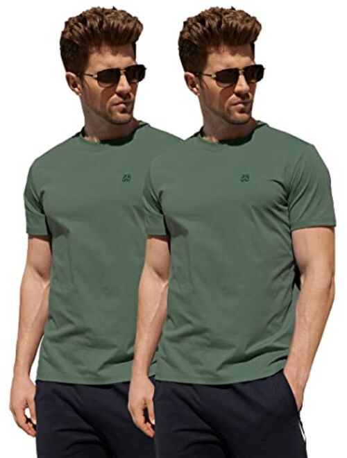 Diorlv Men's Performance Moisture Wicking T-Shirt Wrinkle-Resistant Quick Dry Short Sleeve  UPF 50+ Sun Protection Athletic