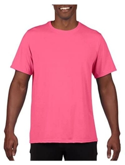 mens 100% Polyester Moisture Wicking Performance T-shirt