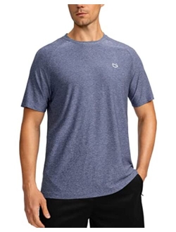 Men's Dry Fit Short Sleeve Crewneck Lightweight Moisture Wicking Tee Shirts for Men Workout Athletic Casual