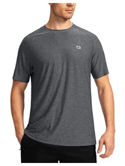 Men's Dry Fit Short Sleeve Crewneck Lightweight Moisture Wicking Tee Shirts for Men Workout Athletic Casual