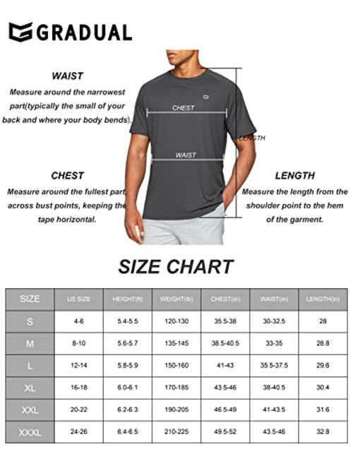 G Gradual Men's Dry Fit Short Sleeve Crewneck Lightweight Moisture Wicking Tee Shirts for Men Workout Athletic Casual