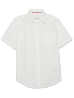 Boys' Short Sleeve Classic Poplin Dress Shirt (Standard & Husky)