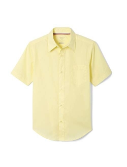 Boys' Short Sleeve Classic Poplin Dress Shirt (Standard & Husky)