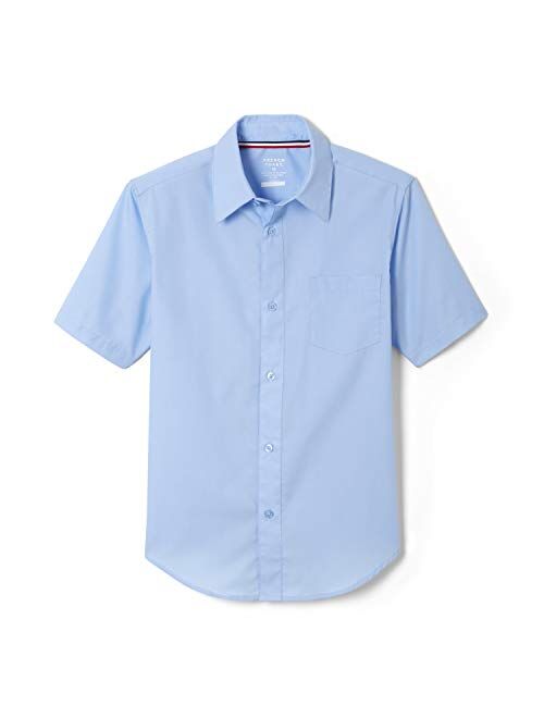 French Toast Boys' Short Sleeve Classic Poplin Dress Shirt (Standard & Husky)