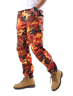 Backbone Mens Casual Street Fashion Camo Cargo Pants Army Combat Military BDU Pants Work Hunt Pants