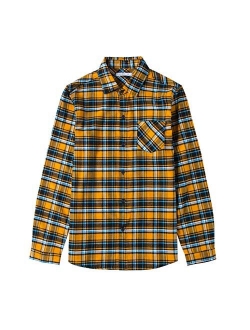 Tronjori Boy's Long Sleeve Button Down Woven Shirt