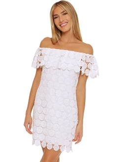 Barddot Crochet Off-the-Shoulder Dress