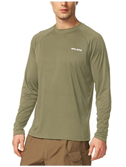 Men's Long Sleeve Moisture Wicking T-Shirts Lightweight UPF 50  Sun Protection SPF T-Shirts Fishing Hiking Running