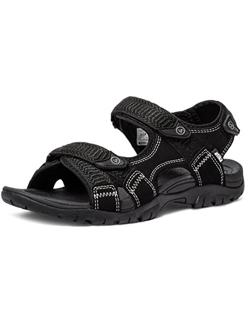 atika Men's Open Toe Arch Support Strap Water Sandals, Outdoor Hiking Sandals, Lightweight Athletic Trail Sport Sandals