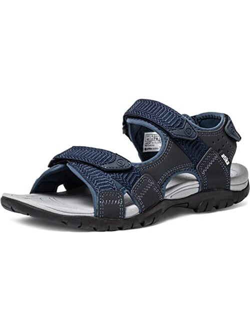 atika Men's Open Toe Arch Support Strap Water Sandals, Outdoor Hiking Sandals, Lightweight Athletic Trail Sport Sandals