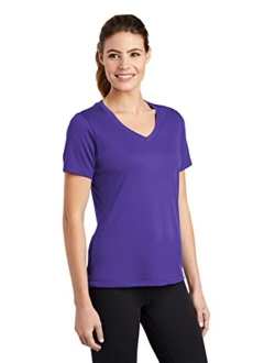 Clothe Co. Ladies Short Sleeve V-Neck Moisture Wicking Athletic Shirt