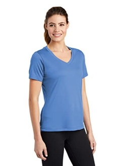 Clothe Co. Ladies Short Sleeve V-Neck Moisture Wicking Athletic Shirt