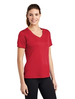 Clothe Co. Ladies Short Sleeve V-Neck Moisture Wicking Athletic Shirt