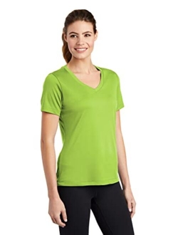 Clothe Co. Ladies Short Sleeve V-Neck Moisture Wicking Athletic Shirt