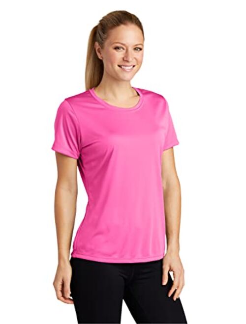 Clothe Co. Ladies Short Sleeve Moisture Wicking Athletic T-Shirt