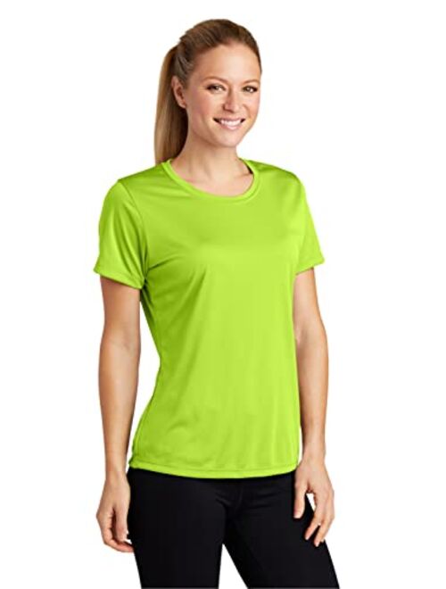 Clothe Co. Ladies Short Sleeve Moisture Wicking Athletic T-Shirt