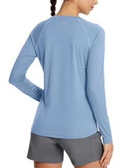 Women's Long Sleeve Moisture Wicking T-Shirts UPF 50  Sun Protection SPF Quick Dry Lightweight T-Shirt Outdoor Hiking Runing Fishing