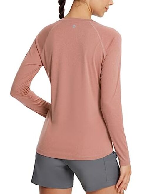 BALEAF Women's Long Sleeve Moisture Wicking T-Shirts UPF 50+ Sun Protection SPF Quick Dry Lightweight T-Shirt Outdoor Hiking Runing Fishing