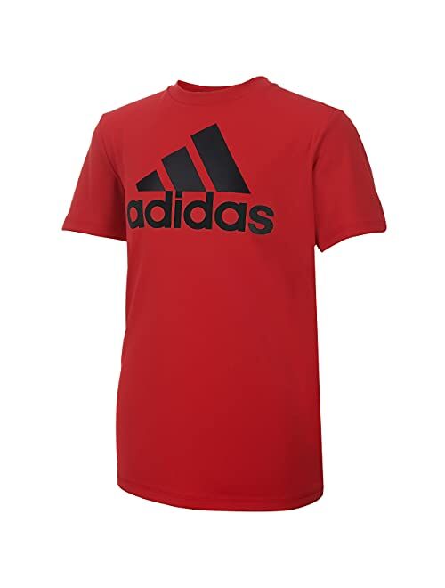 adidas Mélange Performance Moisture Wicking Tee (Extended Size) Kids'