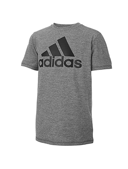 adidas Mélange Performance Moisture Wicking Tee (Extended Size) Kids'