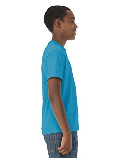 Jerzees boys 21b Moisture Wicking Short Sleeve T-Shirt