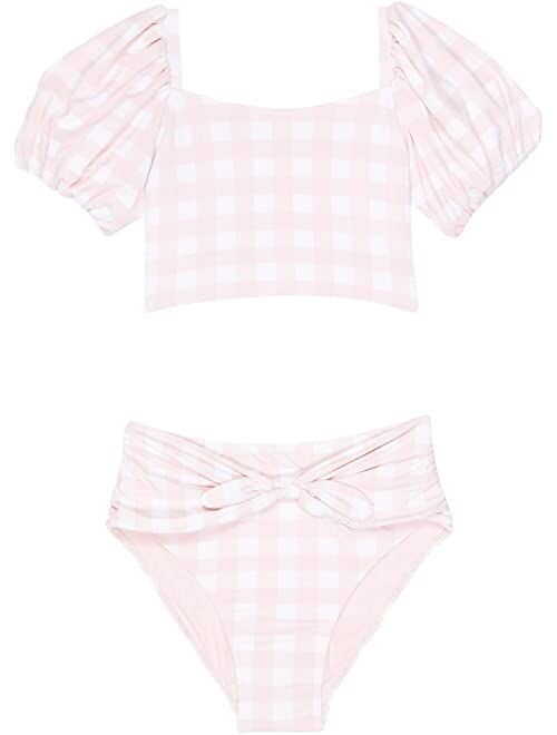 HABITUAL girl Plaid Chic Bubble Sleeve Two-Pieces (Big Kids)