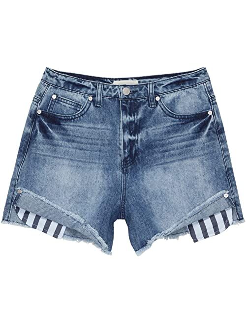 HABITUAL girl Five-Pocket Shorts w/ Fringe (Big Kids)