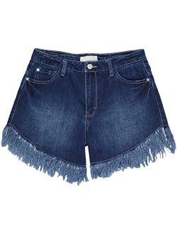 Mid-Rise Fringe Shorts (Big Kids)